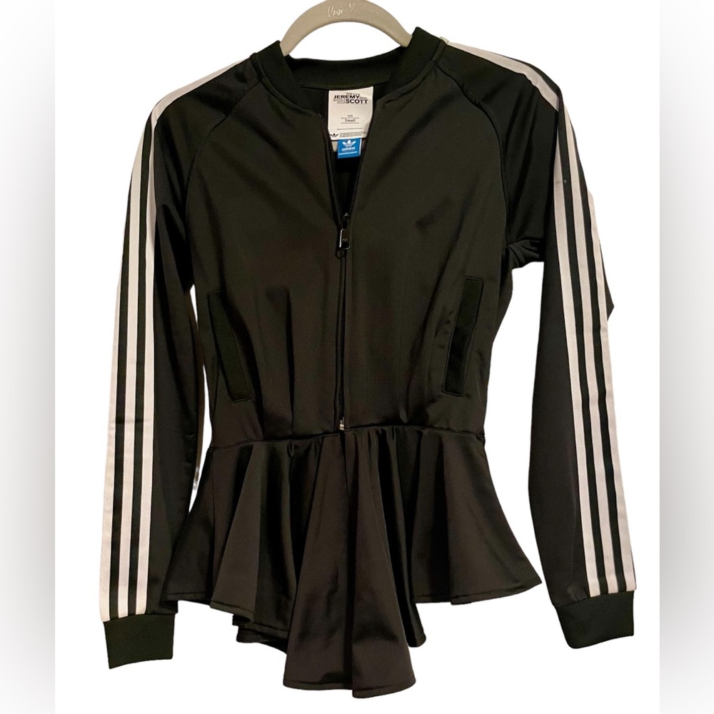 Adidas × Jeremy Scott Superstar Black Peplum Track Jacket